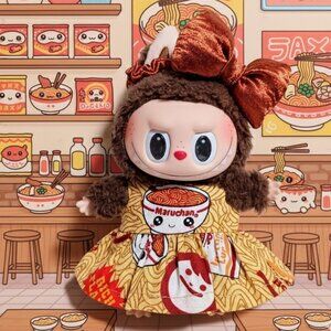 Labubu Maruchan Instant Ramen Inspired Dress and Satin Bow Outfit